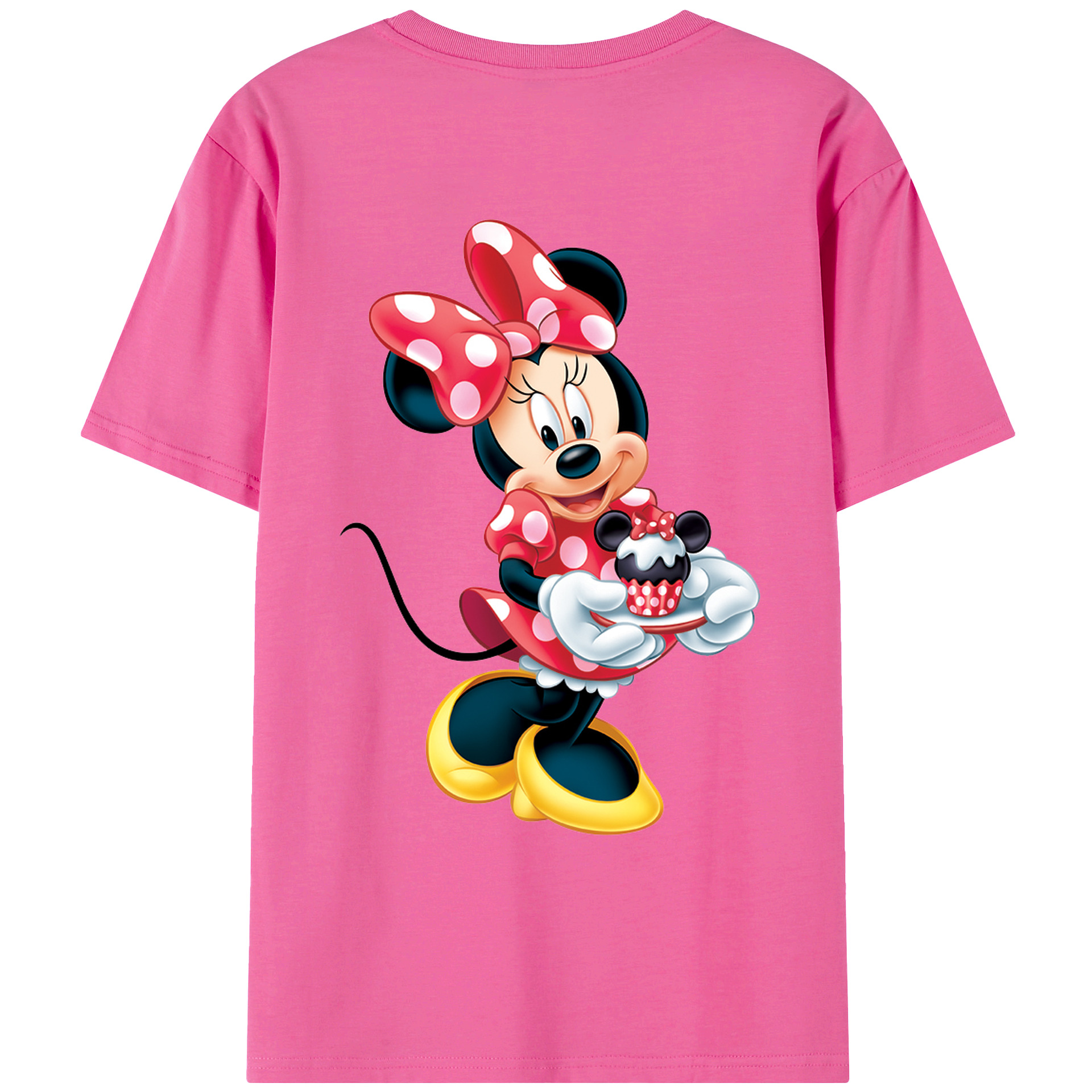 （画像用） ミッキーマウス Mickey Mouse レディース半袖Tシャツ(バックプリント)